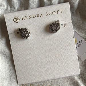 Kendra Scott Silver Drusy Tessa Stud Earrings